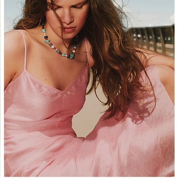 J. Crew Collection Pink Natasha Slip Dress in Organza (Frosted Peony) - Picture 4 of 13